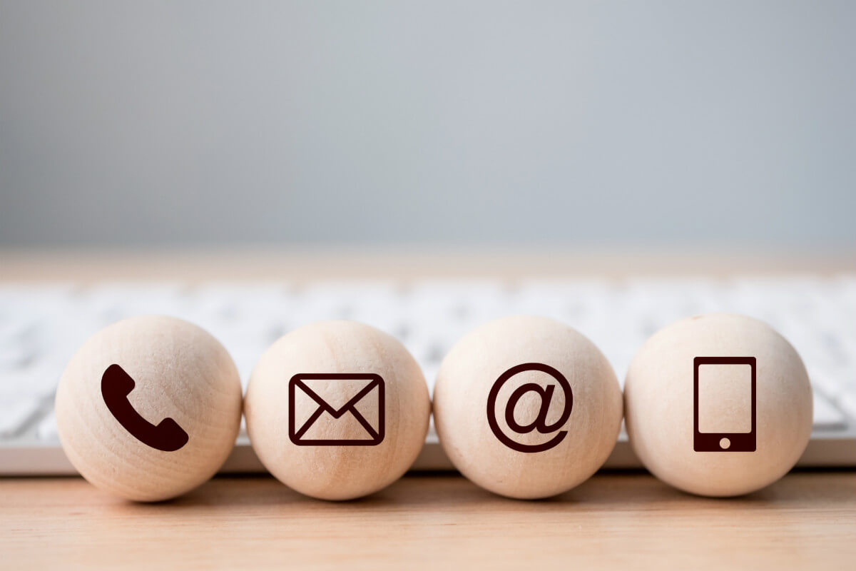 icons on a wooden ball