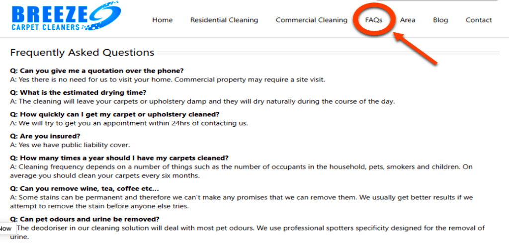 FAQs Breeze Carpet Cleaners